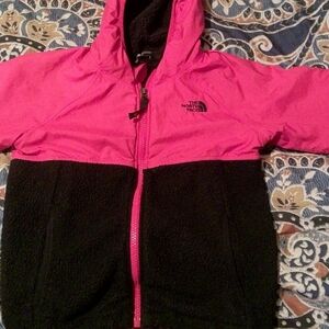 The North Face Red and Black Fleece Jacket